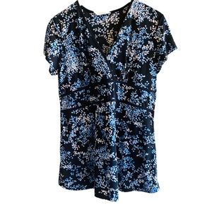 ⭐️ THREE SEASONS Blue Floral Maternity Top